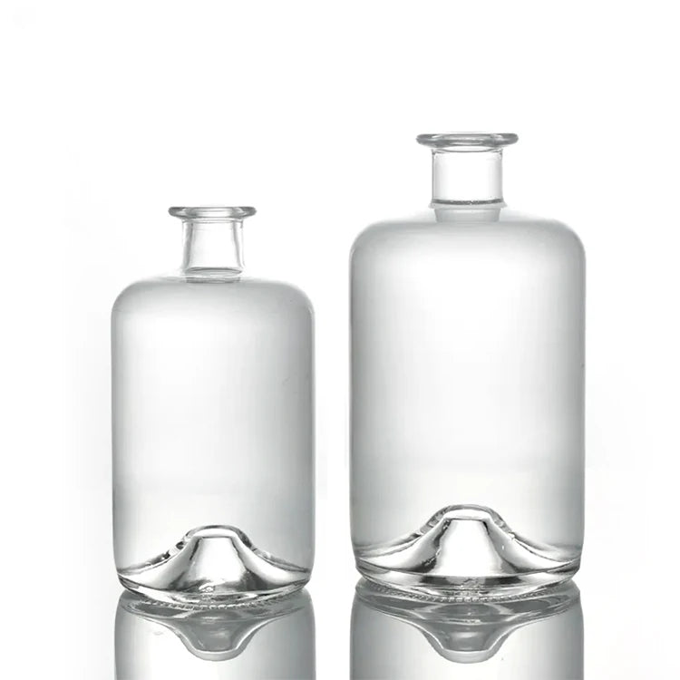 Customized logo Shape Print logo 500ml 700ml 750ml Spirits Tequila Vodka Brandy Whisky Rum Gin Liquor Glass Bottle
