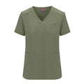 72% Polyester 21% Viscose 7% Spandex 200G Hospital Uniform Cool Stretch V-Neck Top Pant Scrub Set Waterproof Feature