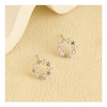 Fast Delivery 925 Sterling Silver Minimalist Star Stud Earrings Small Zircon Hoop Earrings Customized for Women
