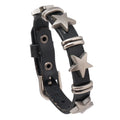 DPANCO New Design Hip Hop Zinc Alloy Antique Silver Plated Cuff Bracelets Cool Men Star Shape