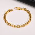 Hot Sale Trendy Minimalist Design 18K PVD Gold Plated Stainless Steel Cable Cross Chain Bracelet for Men Women Party