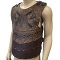 Medieval Leather Vest Armor Larp Knight Warrior Costume Men's Roman Archer Steampunk Tabard Coat Cosplay Outfit for Adult