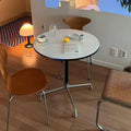 BILIDO Medieval Aesthetics Cabin Restaurant Table and Chair Furniture Coffee Table Round White Breakfast Table