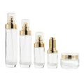 Travel Mist Spray Bottle for Emollient Water Transparent Frosted Glass Press Bottle