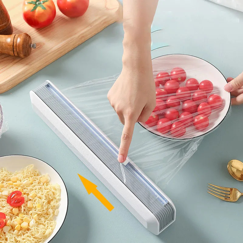 Factory Outlet Kitchen Tools Cling Film Slide Cutter Cling Film Dispenser and Cutter