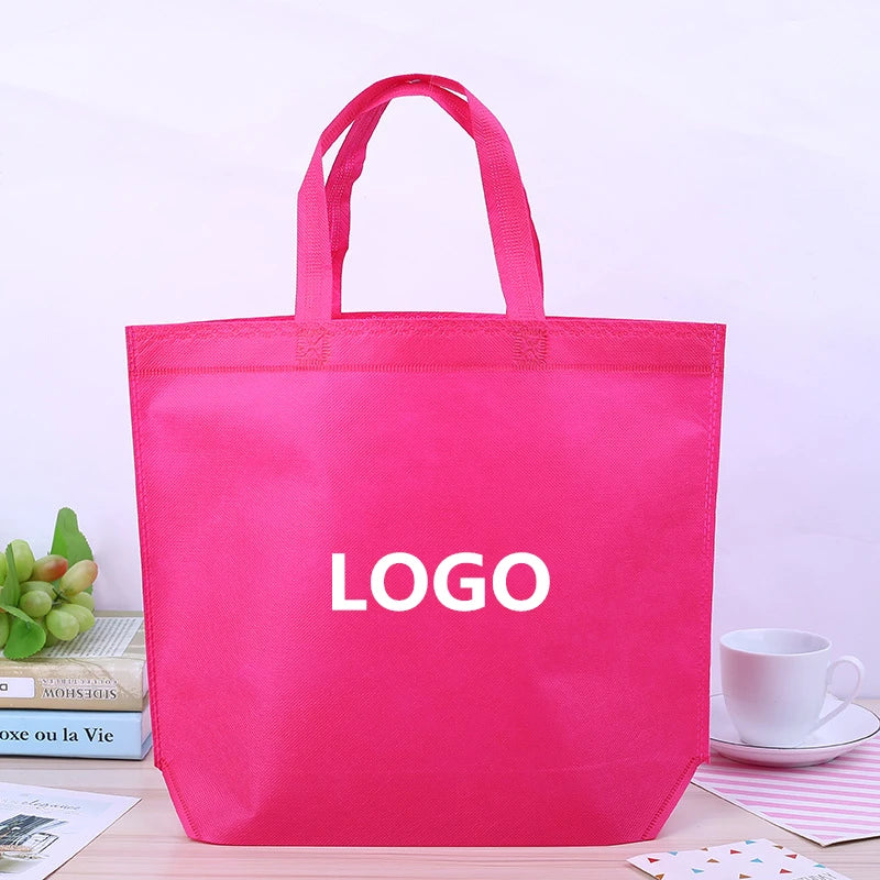 Manufacturer Cheap Price Reusable Non Woven Tote Shopping Bag   Custom logo Printed in Stock