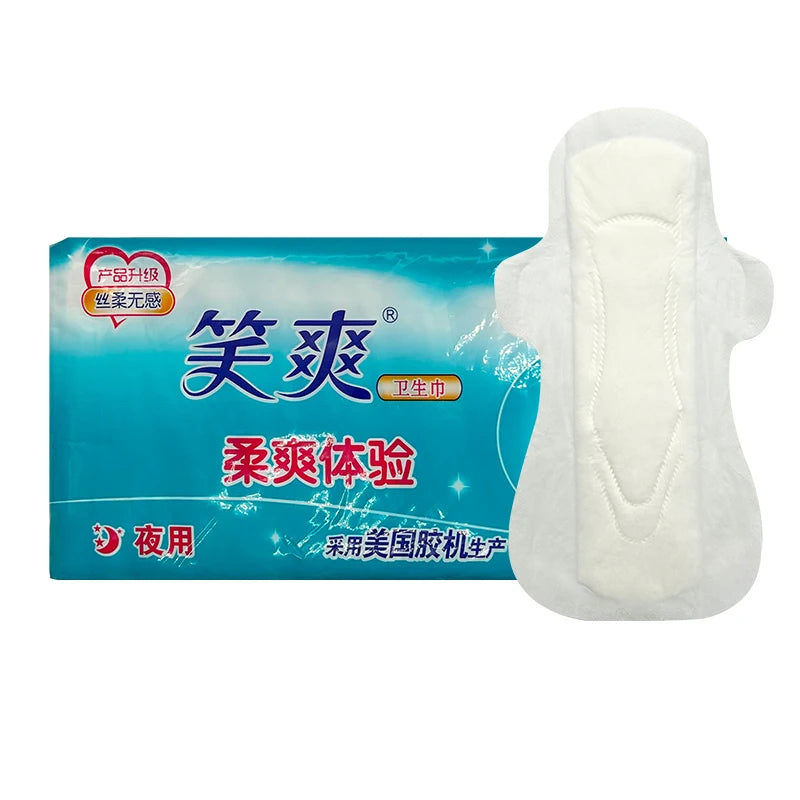 Custom Cheap Biodegradable Disposable Women  Anion Pure Cotton Soft Sanitary Pads
