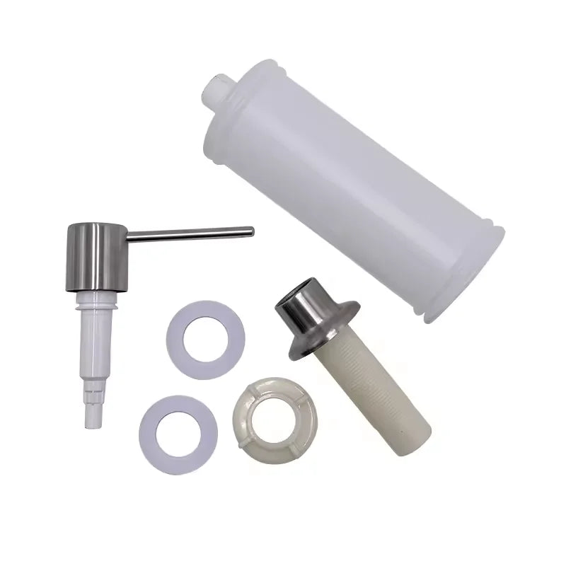 Matte Stainless Steel Sink Soap Dispenser with Plastic Bottle Effective Liquid Soap Dispenser