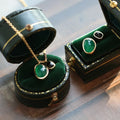 Nabest Women Irregular Green Onyx Gemstone Earring Necklace Jewelry Set Gold Plated Stainless Steel Jewelry Kit
