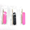240/240 Grit Double Sided Soft Emery/EVA Disposable Nail File and Wood Stick Set for Hotel Use