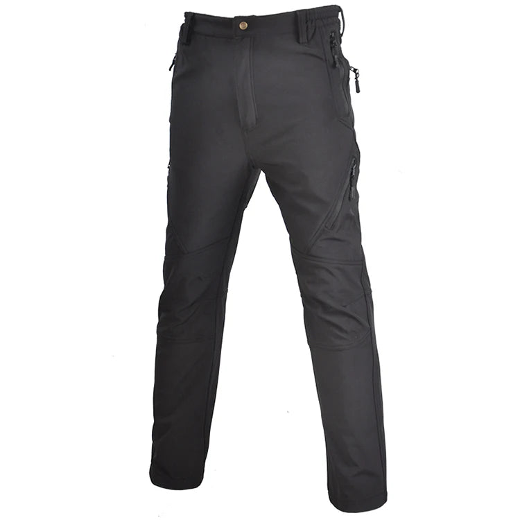 HAN WILD Windproof and Warm Work Clothes Soft Shell Pants Casual Tactical Men's Pants
