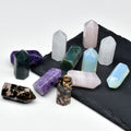 Wholesale Natural Heart-Shaped Quartz Crystal Wand Tower Mini Semi-Precious Healing Stone Engraved Decoration Real Gemstone