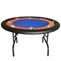 132*132*76cm 4colors Casino Foldable Poker Table Texas Hold'em Baccarat Round Tbale with 8 Players