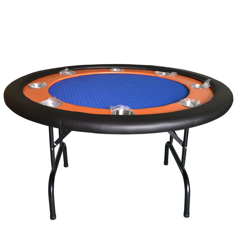 132*132*76cm 4colors Casino Foldable Poker Table Texas Hold'em Baccarat Round Tbale with 8 Players