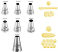 Hot-sale 304 Stainless Steel Big Size New Nozzle Cake Baking Products Piping Tips Cake Decorating Nozzles Piping Tip Sets