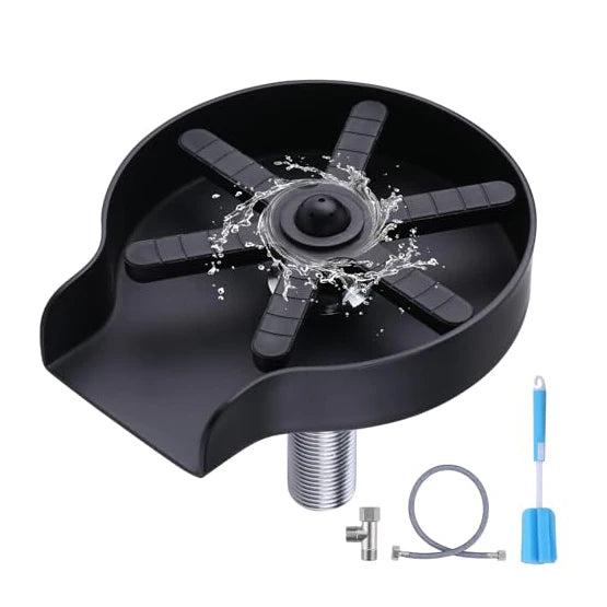 Cross Border High Pressure Cup Washer Sink Bar Household Press Automatic Cup Washer Washing Rinse Faucet