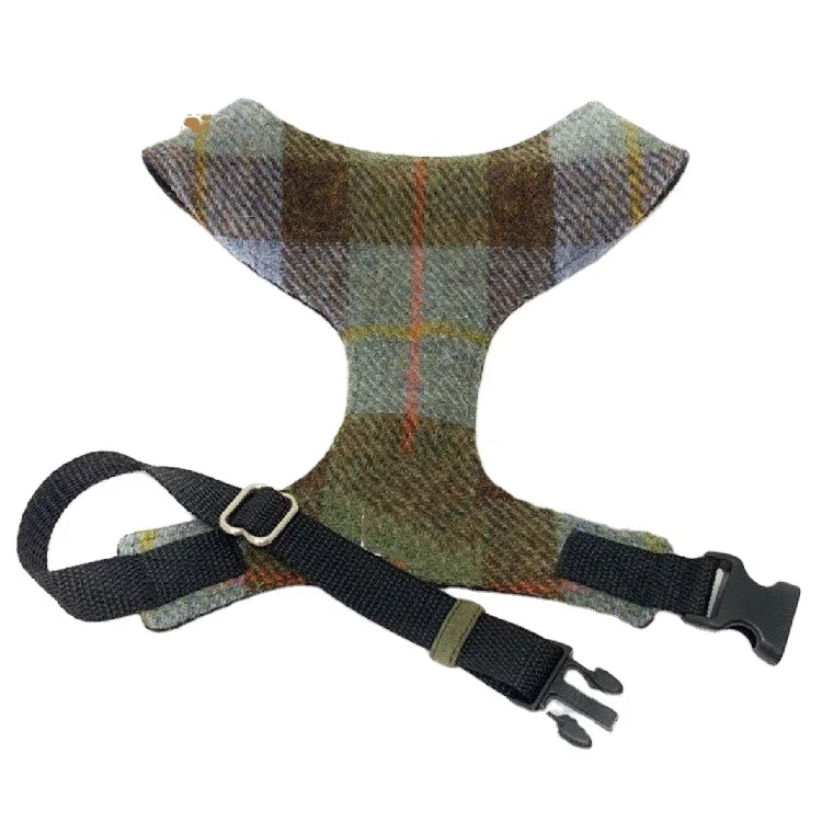 Custom Pattern Tweed Easy Step in Dog Harness