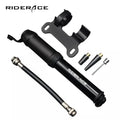 RIDERACE Portable Pump High Pressure Sturdy Road Bike Air Pump Aluminum Alloy Compact Mountain Ball Toy Tire Inflator Valve Pump