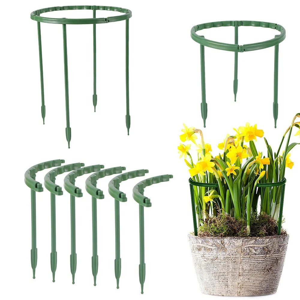 Garden Plastic Semi Circle Plant Flower Climbing Frame Pole Stand Bonsai Fixing Rod Holder Plant Support Stake