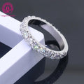 High Quality Moissanite Ring with Certificate Real Gold Jewelry 14K Moissanite Diamond Ring Bride Moissanite Eternity Ring