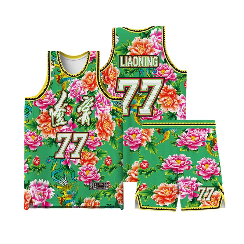 Unisex Quick Dry Basketball Jersey Wholesale Design Printed Breathable Basketball Shorts Adults Team  Custom Basketball Wear
