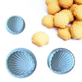 3Pcs/set 3D Fondant Cake Mold Tools Blue Big Famous Sea Shell Shape Bakeware Sugarcraft Mold Cookies Cutter Cake Tool