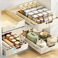 Multi-Function Pullout Cabinet Organizer Under-Sink Layered Rack Spice Storage Drawer Pullout Basket Kitchen Bathroom Modern
