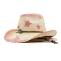 Stock Men Straw Hat USA American Western Texas Straw Hat Shapable Brim Sombreros Paper Men Straw Cowboy Hat