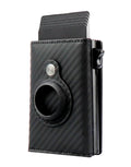 Custom Rfid Designer Card Holder Metal Mens Genuine Leather  Wallet Men