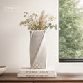 Merlin Living 3D Printing Quartet Ceramic Home Decor White Vase Decoration Ceramic Vase Chaozhou Ceramic Factory Wholesale