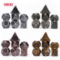 Udixi Polyhedral Custom logo Rpg Dungeons and Dragons Metal Dice Game Set Octopus