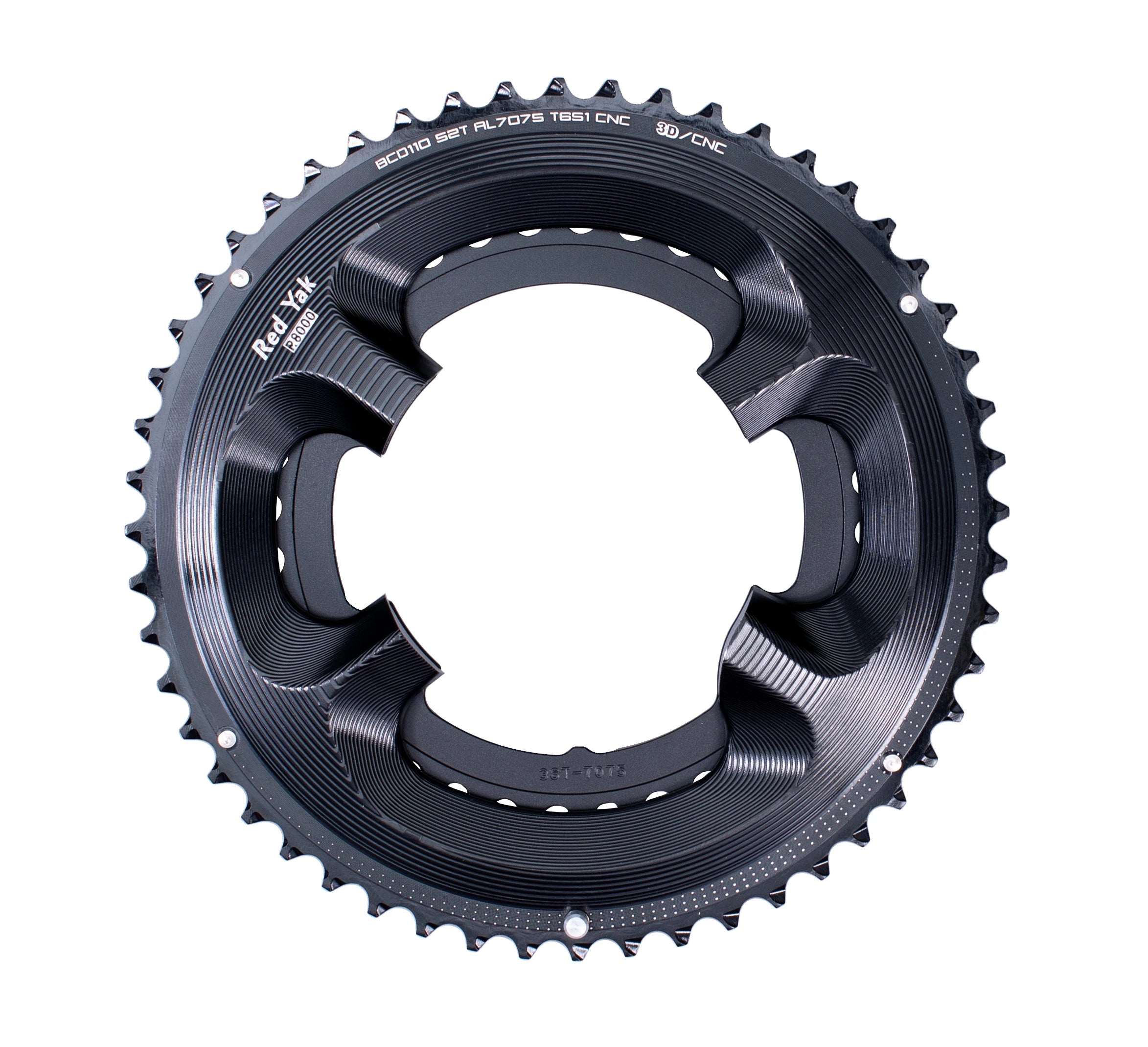 Road Bicycle Chainrings  BCD110  4hole 34/50T 36/52T 39/53T AL7075 Aluminum CNC Machined Crown  3d R8000 Road Bicycle Crankset
