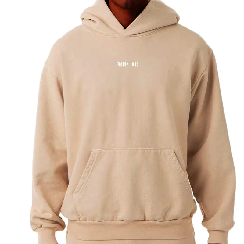 Manufacturer High Quality Blank Pullover Hoodie Custom Printed Logo Heavyweight 100% Cotton Oversized Dropped Shoulder Hoodies