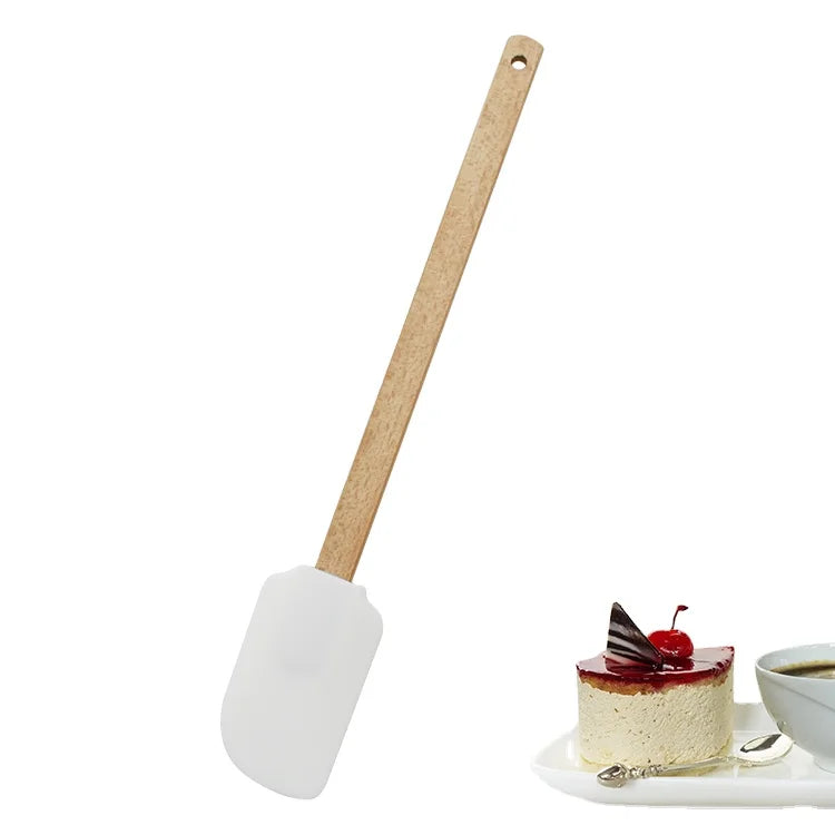 Hot Selling Silicone Spatula with Wooden Handle for Kitchen Bowl Spatula Easy to Cooking Jars Baking Mixing Frosting