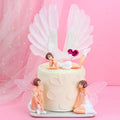 Romantic Wedding and Birthday Crown Feather Cake Topper Goddess Queen Decoration for Valentine's Day Baking & Celebration