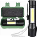 Mini Zoom Waterproof XPE LED COB Light Torch Lantern  Recharging Flashlight 3 Lighting Modes Camping Light Led Flashlight