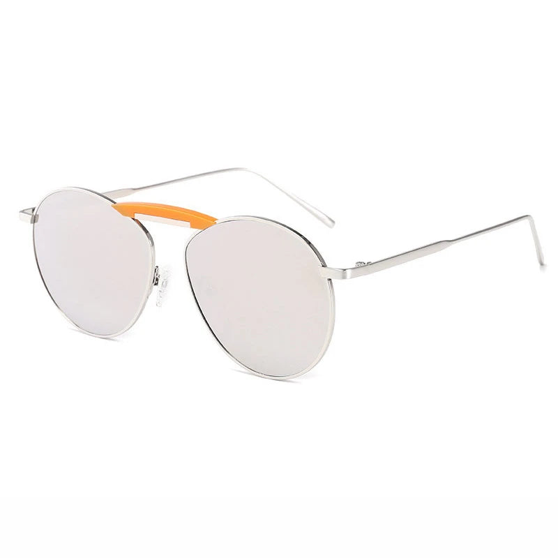 Superhot Eyewear A0413 Fashion 2020 Round Oval Metal Frame Men Women Tinted Mirrored Sunglasses