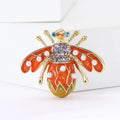 Fashion Enamel Alloy Bee Brooch with Rhinestones Customize Pearl Pins Accessories for Suit Coat
