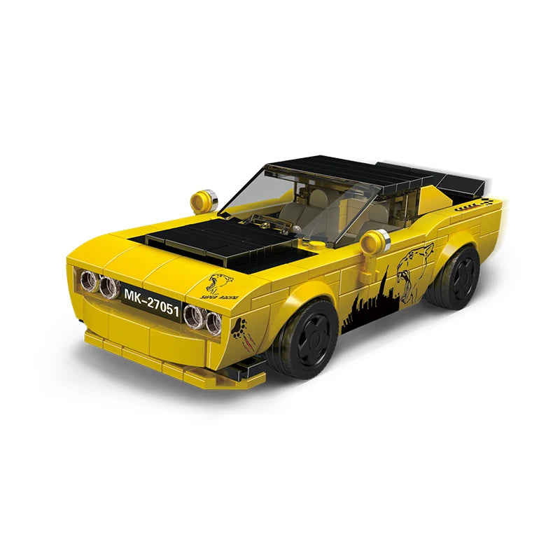 MOULD KING 27051S Educational Sport Plastic Assemble Bricks Sets Mini Luxury Model Challenger SRT  Car Building Block for Kids