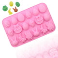 1104 Hot Sell Easter System Silicone Chocolate Mould with Egg and Rabbit Shape Kitchen Baking Utensils Soap Mold Trays Cake Tool