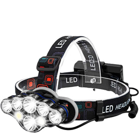 Newest Cheap Waterproof Cob Red Safety Light Led Bike Headlights Hunting Headlamp Flashlight Head Lamp Torch