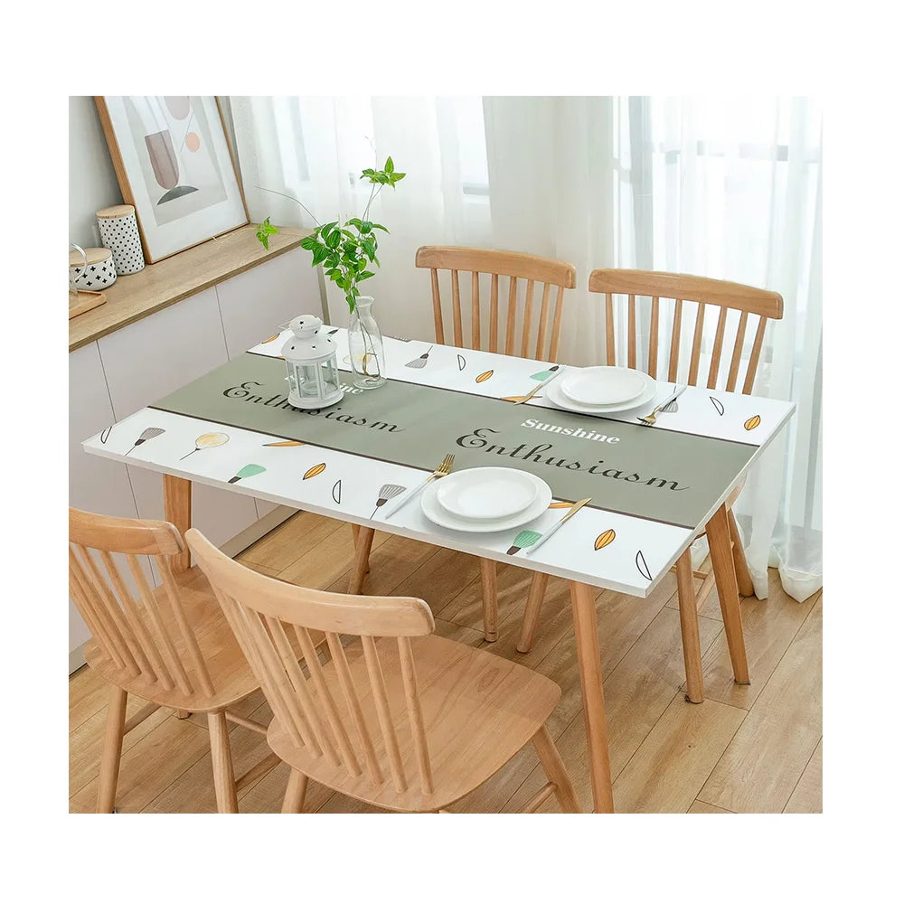 PVC Sheet Table Cloth Anti-Hot Crystal Waterproof PVC Table Cover Protector