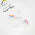 Cartoon Resin White Cloud Rainbow Flat Back Resin Charms Cabochons for Slime Handmade DIY Mobile Phone Kids Hair Craft Decor