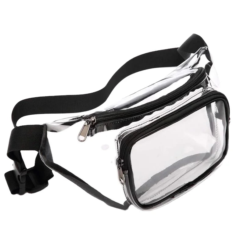 Wholesale Customizable clear Fanny Pack Wholesale Customize logo Waterproof Cute Transparent Pvc clear Fanny Pack