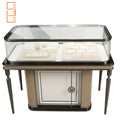 Custom Commercial Acrylic Stainless Steel Wood Glass Kiosk Display Set Case Cabinet Stand Luxury Jewelry Showcases
