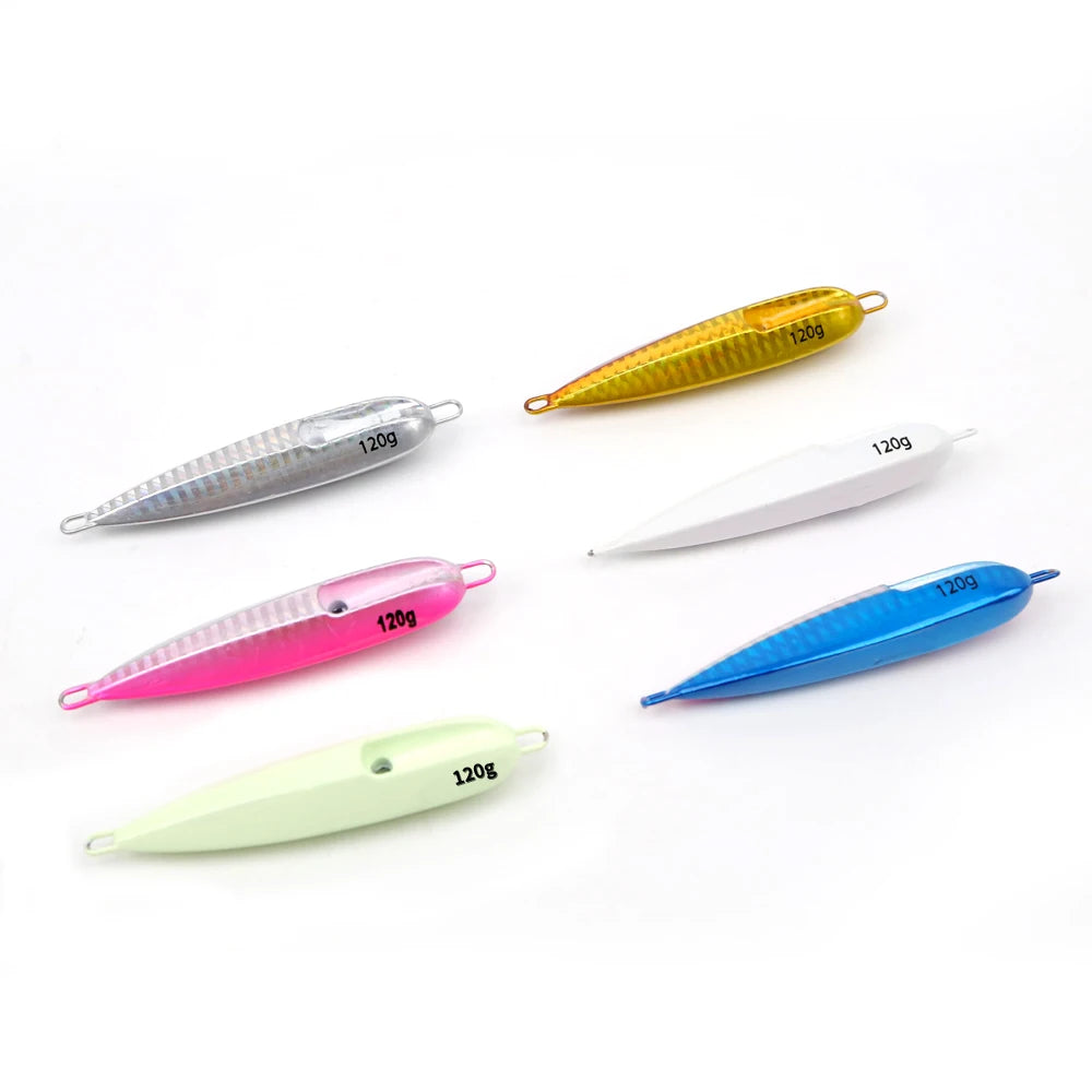 Topline Wholesale Custom Deep Sinking Saltwater Artificial Baits Luminous Slow Pitch Fishing Metal Jig Lures Shore Jigging Lure