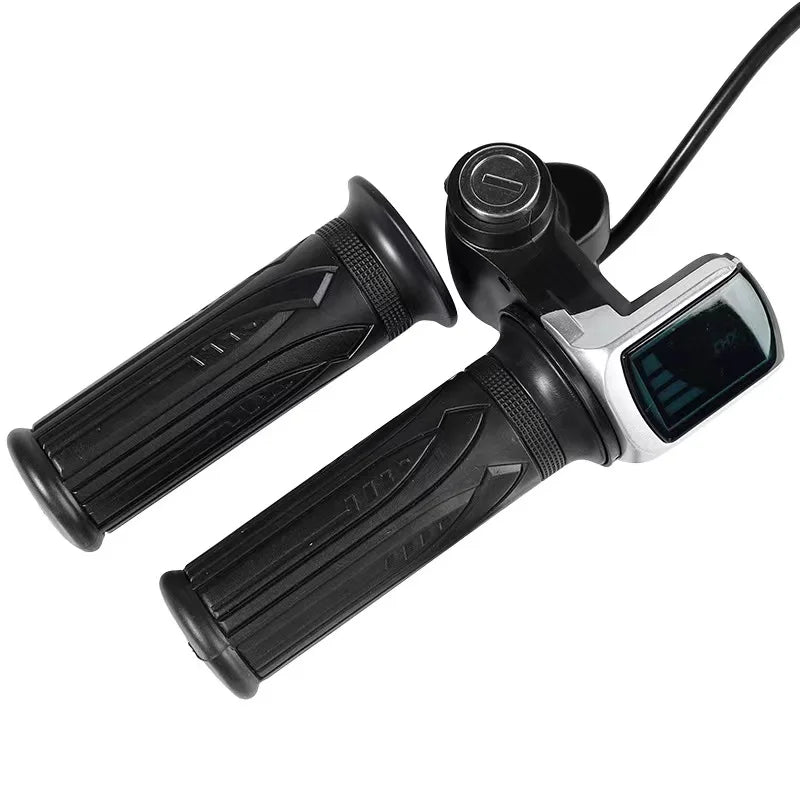 Electric Bike Throttle 36V 48V Accelerator E-bike/Electric Scooter Accessory Throttle Handlebar With LED Display