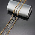 1.2mm 1.5mm 1.6mm 2.0mm 2.4mm Stainless Steel Basic Chocker Chains Necklace Women Men Fashion Jewelry Flat O Chain Necklace