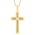 KALEN Unisex Fashion Silver/Gold/Black Stainless Steel&Rhinestones Christian Cross Pendant