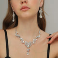 Wholesale Accessories JOMTY High-End Bridal Necklace Earring Sets Gold Plated Zircon for Weddings-European American Bestsellers
